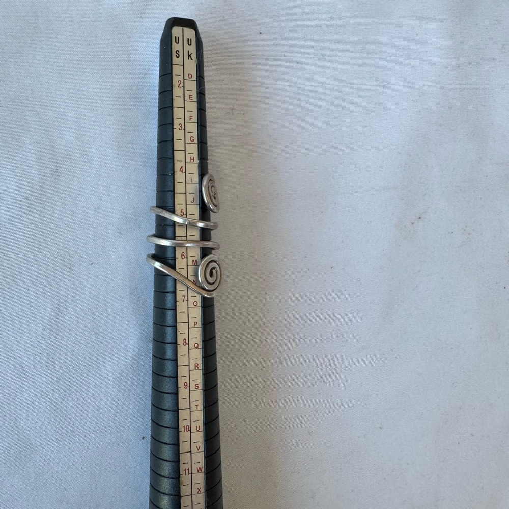 Silver Statement Ring With Spiral Design - image 7